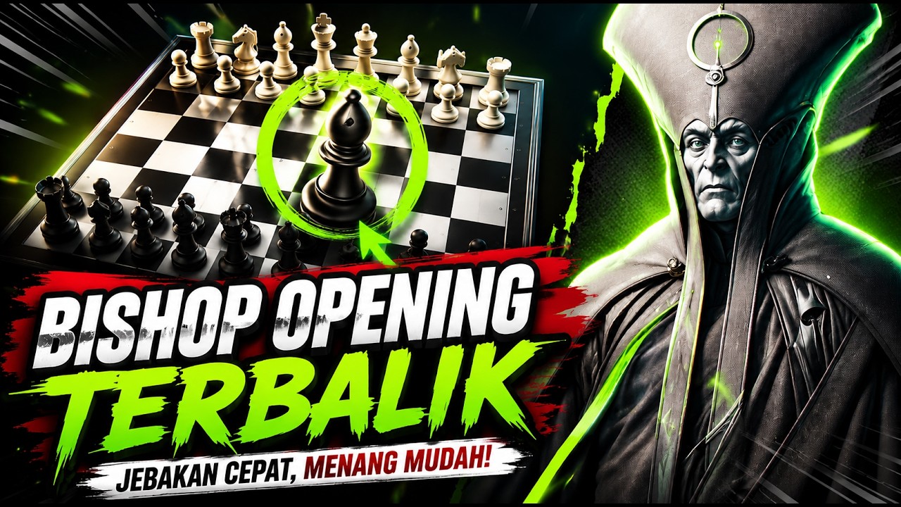 Kursus lengkap Bishop's Opening Versi Hitam ‼️Dengan jebakan gila 😱