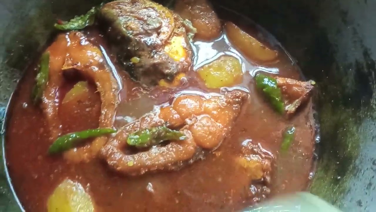 Katla fish curry and eggs curry. 