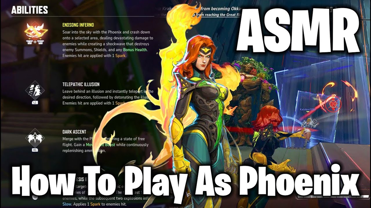 [ASMR]😴 Marvel Rivals: How Does Phoenix's Powers & Abilities Work! 💤 Controller Sounds 💤