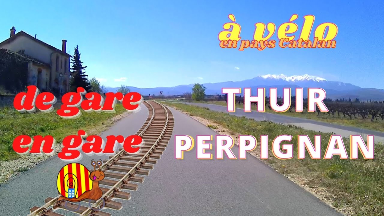 Thuir Perpignan à vélo par la voie verte de l'ancien chemin de fer. Les Pédaleurs 66 en pays Catalan