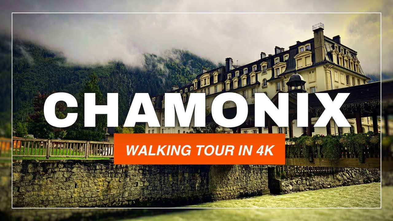 Chamonix, France Rainy Walking Tour in 4K | Mont Blanc | French Alps | 500ml Travel
