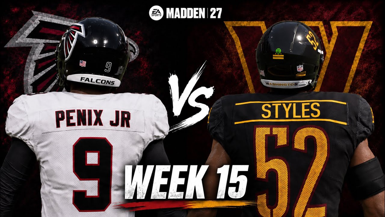 Falcons против Commanders: 15-я неделя, симуляция | Составы Madden 27