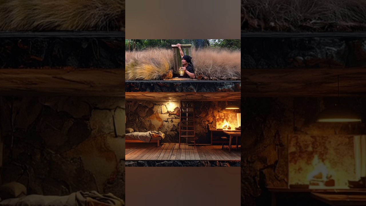 🏕️ Building a Cozy Underground Survival Shelter | Secret Hidden Bunker in the Wild | Bushcraft