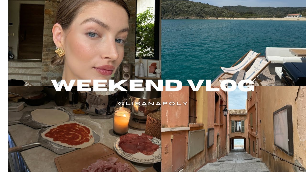 Weekend vlog : St Tropez, loving my short hair and my glowy makeup look