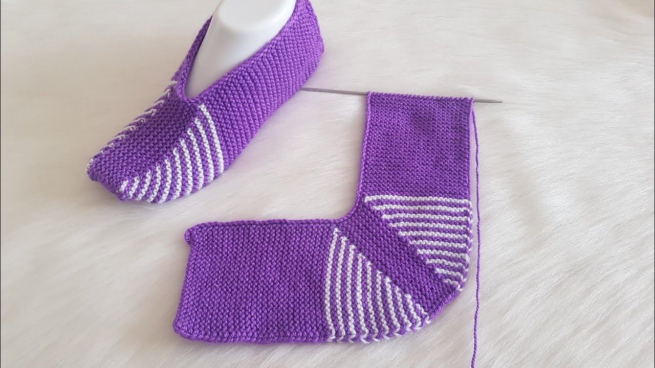 ✅ Çok Kolay Dikişsiz İki Şiş Patik ✅ Patik Modeli - Bayan Patik -Easy Knit Pattern