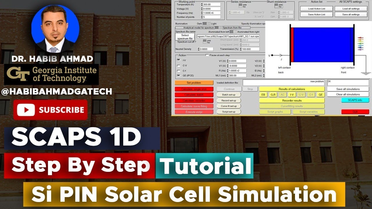 SCAPS 1D Tutorial: Step-by-Step Silicon PIN Solar Cell Simulations 🌞🔬