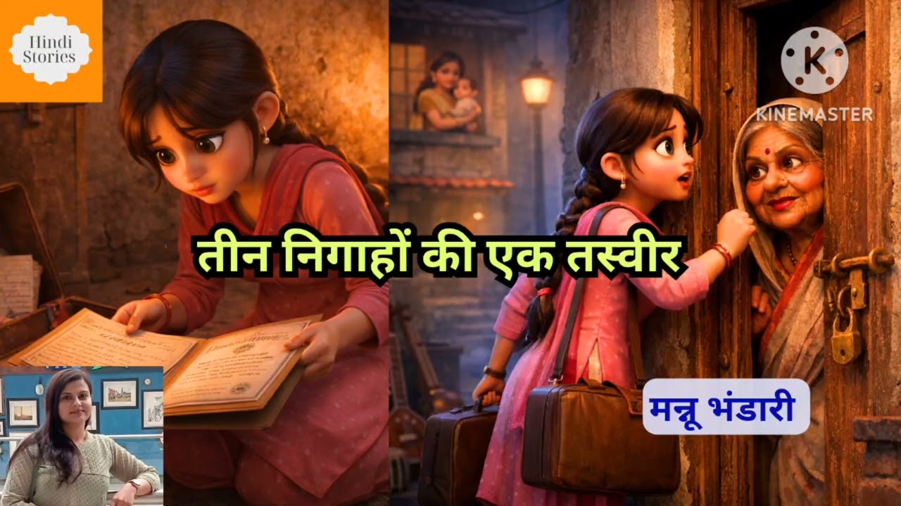 तीन निगाहों की एक तस्वीर। मन्नू भंडारी।Hindi Moral Stories।Hindi Motivational Stories।kahaniyan। 