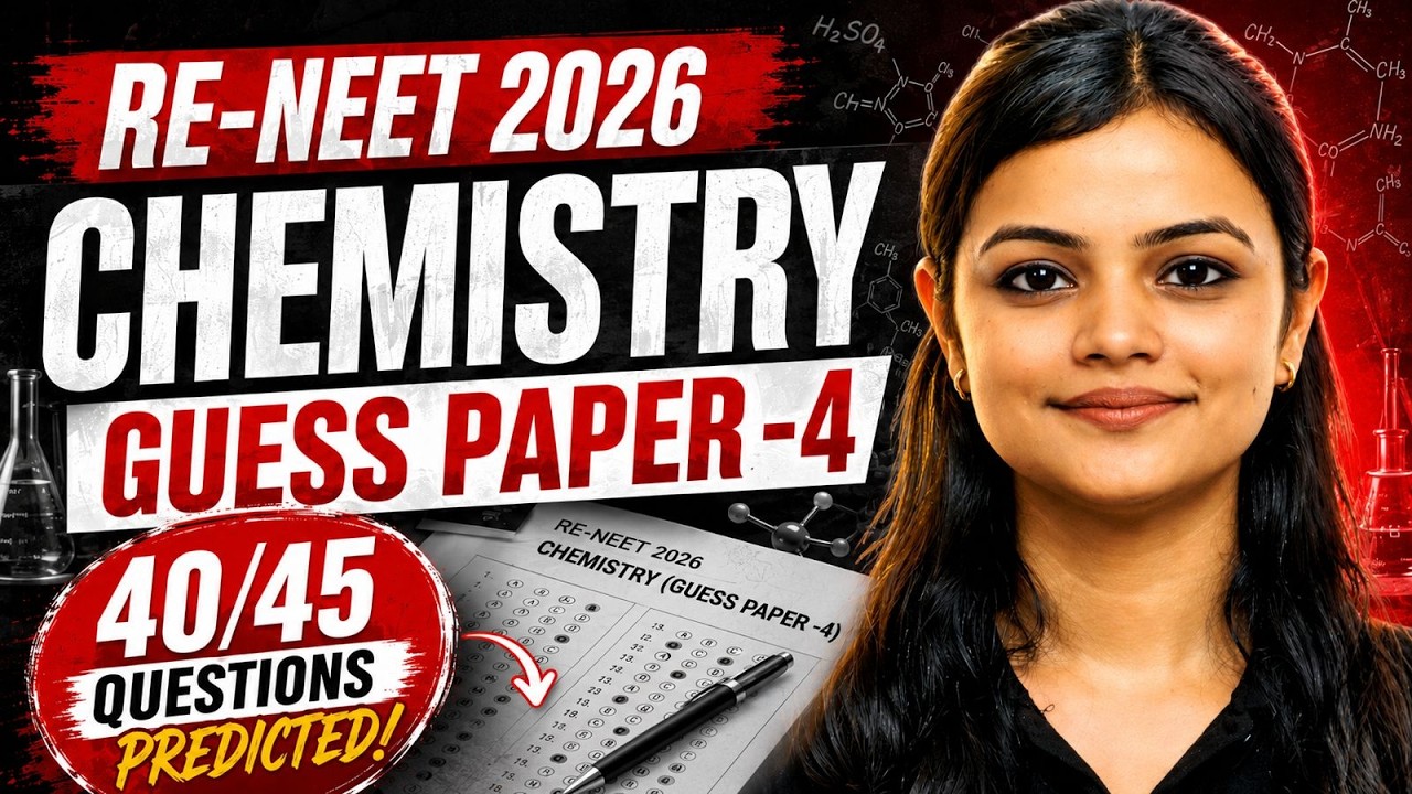 Chemistry Guess Paper- 4 | RE-NEET 2026 | NEET Chemistry #reneet2026 #neetchemistry #neetpreparation