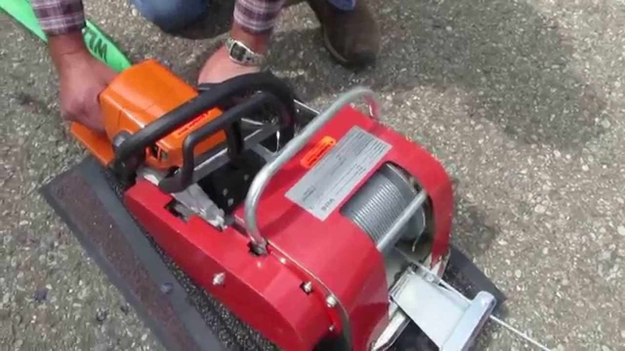 Seilwinden f&uuml;r Motors&auml;gen Anbau /VIIG 615 330 mit Stihl MS 250