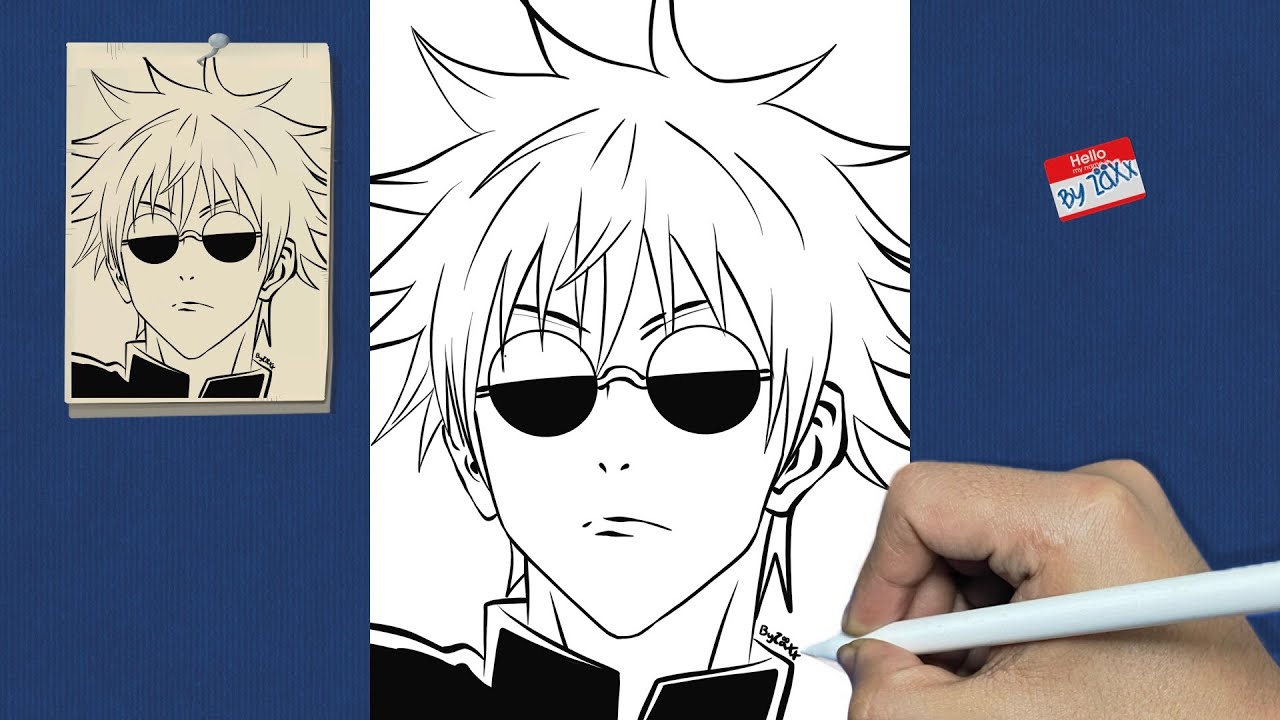 LINEART #44 CÓMO DIBUJAR A GOJO 2 “PASÓ A PASÓ” JUJUTSU KAISEN