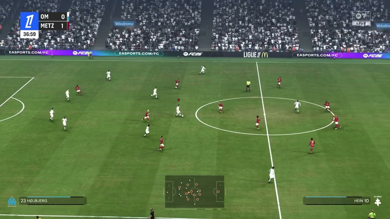 EA FC 26 PS5 Pro Marseille longcross Vs Metz Slider V3 FUMA Legend Authentic Gameplay patch 1 04