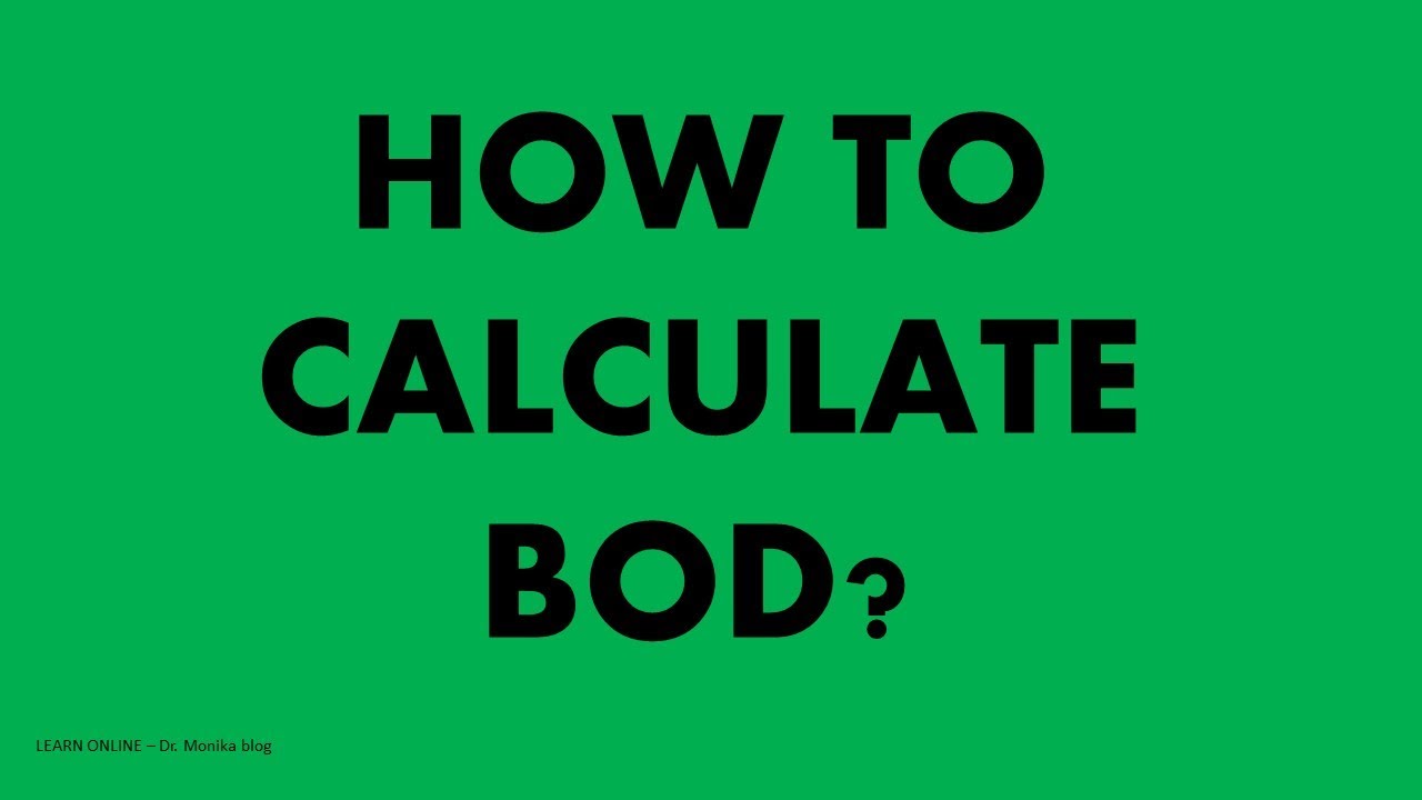 How to calculate BOD?