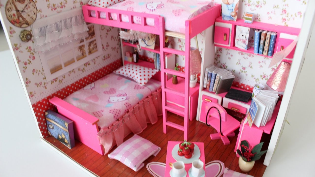 DIY Girly Miniature Dollhouse PART1 || Tia Tia