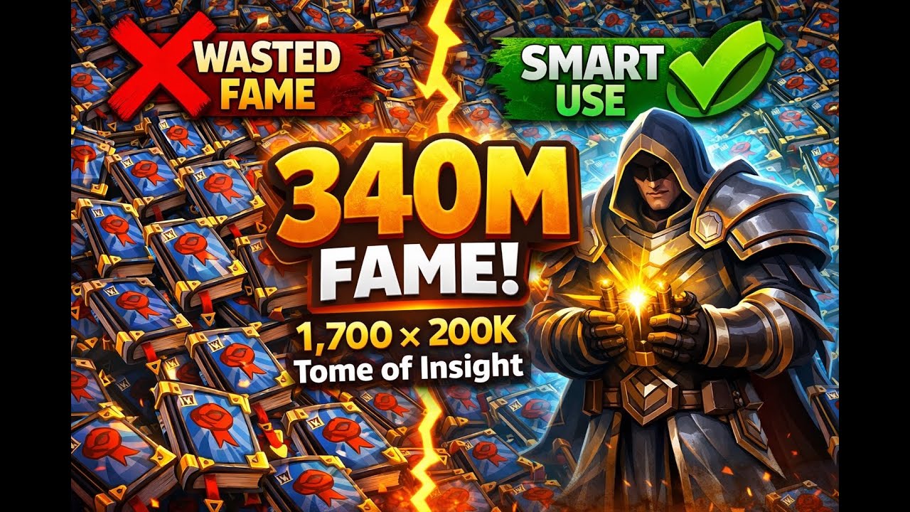 340M Fame in Albion Online | How I Used 1,700 Tome of Insight Correctly) #albiononline #albionpvp