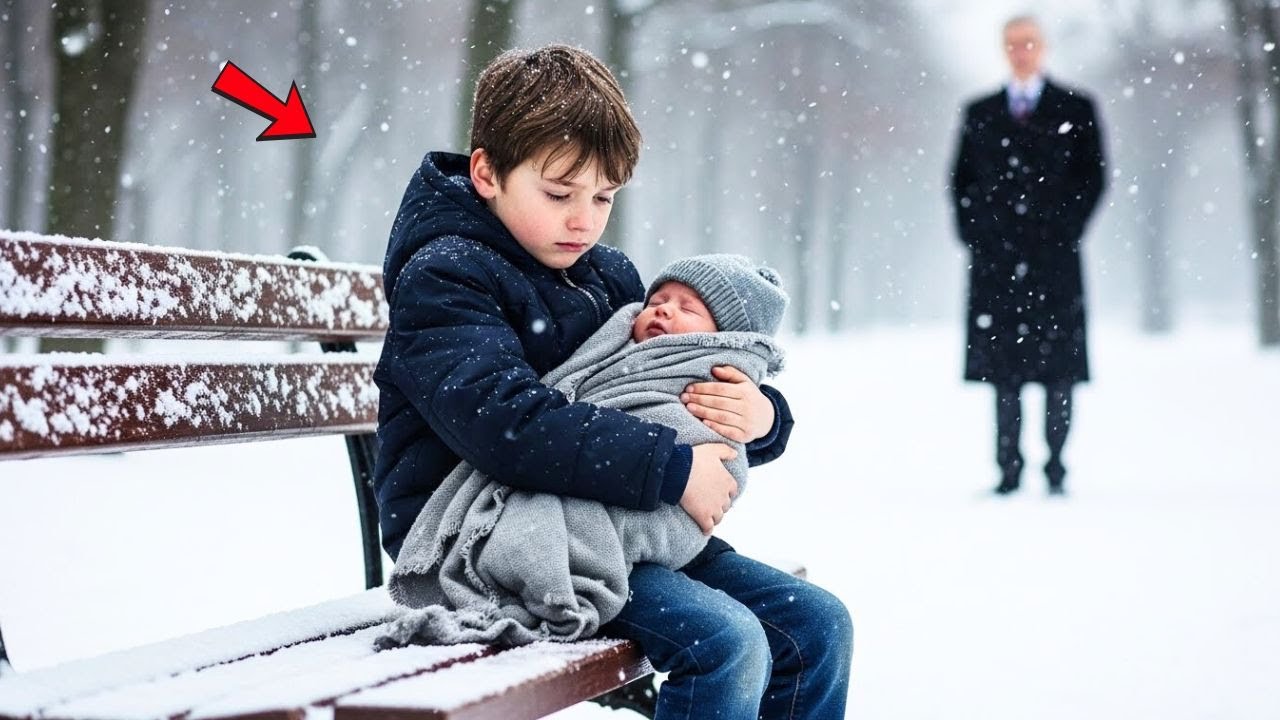 Sam z niemowlęcym bratem usiadł na ławce… aż pojawił się tajemniczy mężczyzna