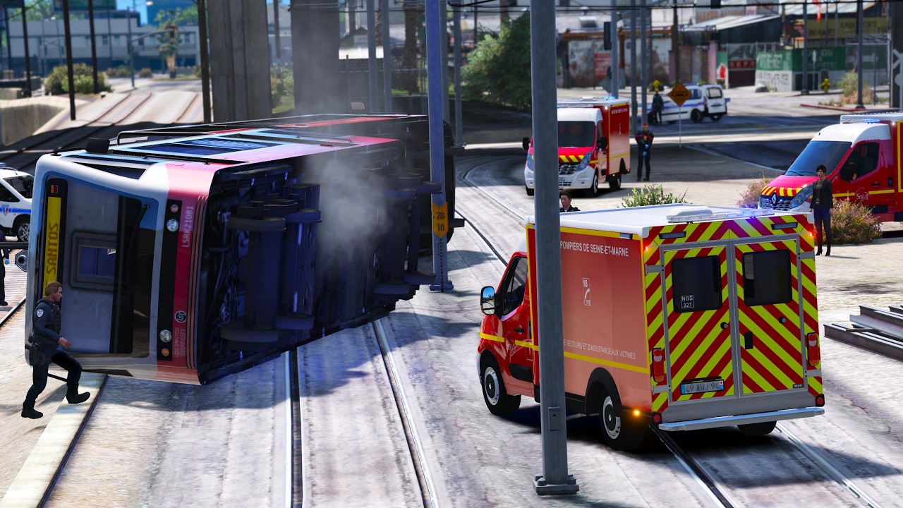 UN TRAIN DÉRAILLE ET FAIT PLUSIEURS VICTIMES - POLICE | GTA 5 LSPDFR