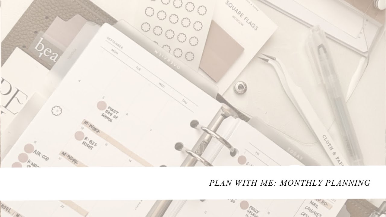 Plan with Me: Monthly planning | Minimal planner