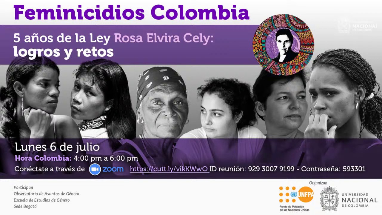 Feminicidios en Colombia: 5 años de la Ley Rosa Elvira Cely.