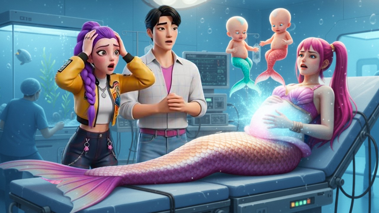 Rumi Rescuing the Pregnant Mermaid Mira From Danger - KPOP Demon Hunters