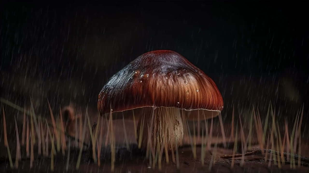 Gentle Rain and Distant Low Thunder Sounds for Sleeping