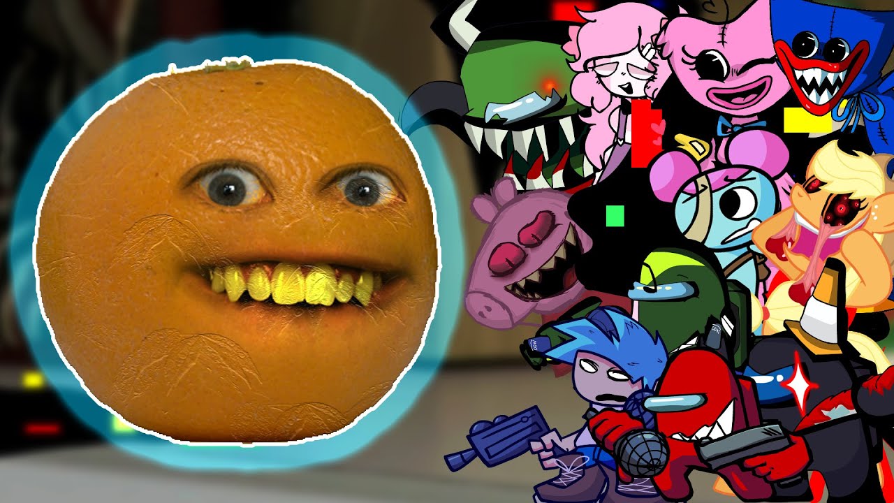FNF Sliced(Vs Annoying Orange Clap) But Different Characters Sing It🎵 Everyone (Learn With Pibby)