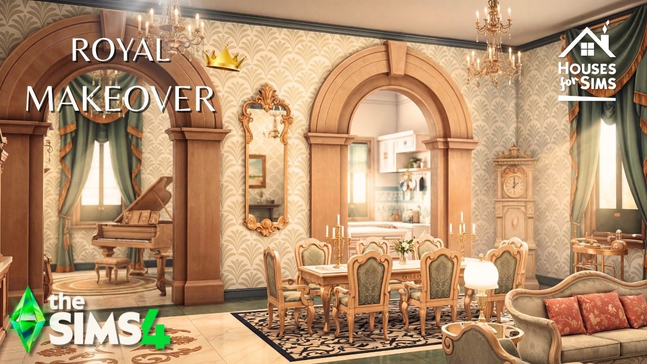 The Sims 4 ROYAL Apartment Makeover 👑 | 13 Lakeview Apartment | ASMR Speed Build | No CC