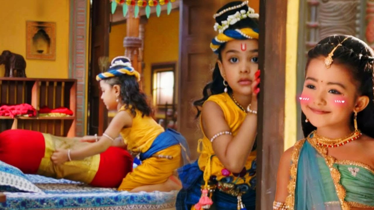 अपनी जगह तकिया सुलाकर कान्हा छोरी-छिप्पे राधा से मिलने निकल पड़े! || Yashomati Maiyaa Ke Nandlala ||