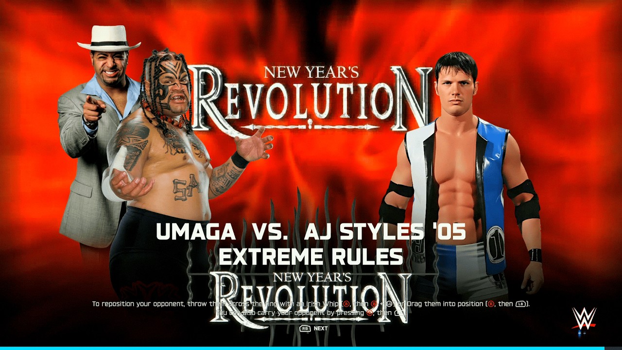 WWE 2K25 Umaga vs AJ Styles | Samoan Spike vs Styles Clash Challenge