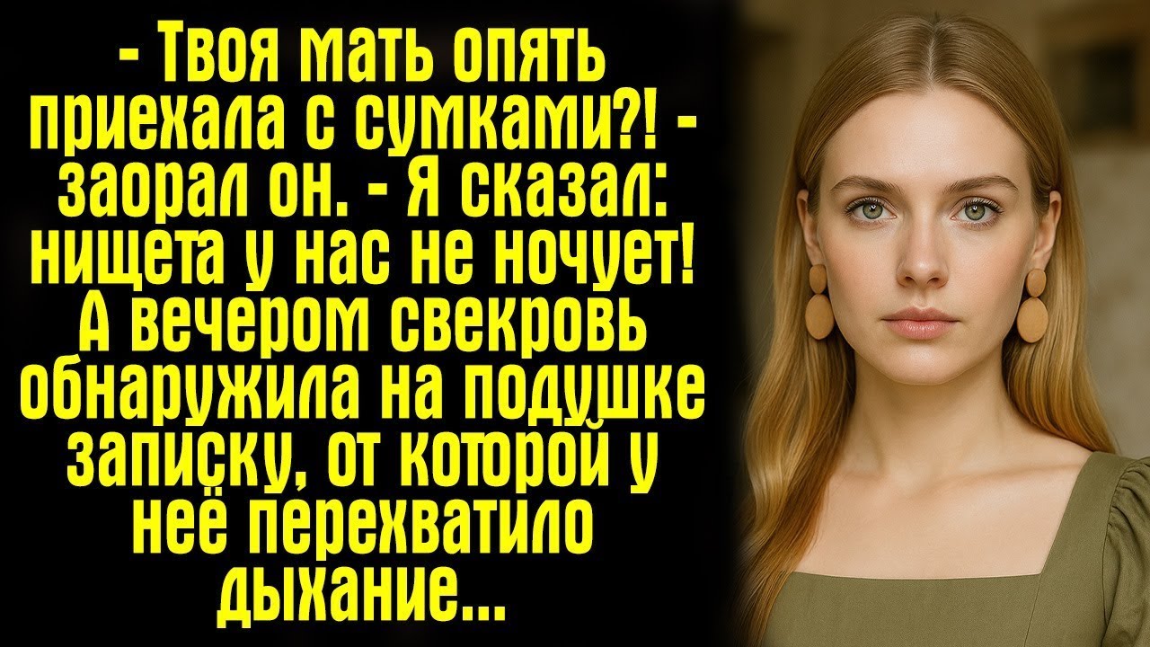 — Твоя мать опять приехала с сумками?! — заорал он. — Я сказал: нищета у нас не ночует! А вечером..