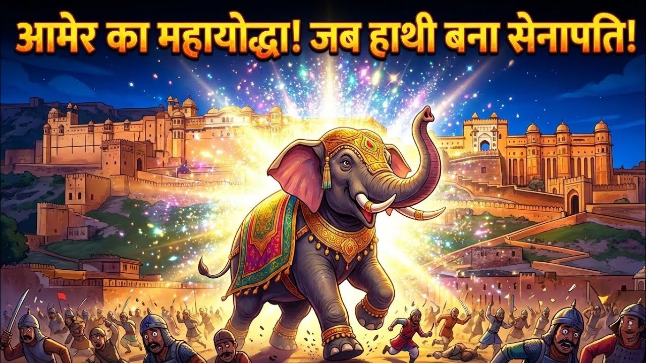 जब हाथी बना योद्धा! 🐘 | Amer Fort की असली कहानी | History Animated Story