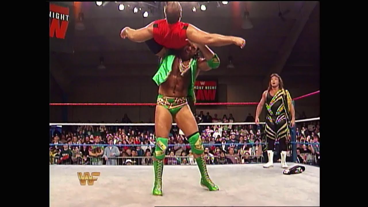 Razor Ramon Defends Marty Jannetty from The Quebecers after match with I.R.S! 1994 (WWF)