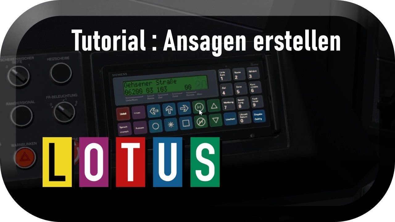LOTUS - Tutorial - Ansagen erstellen *PC/HD/60FPS/DE*
