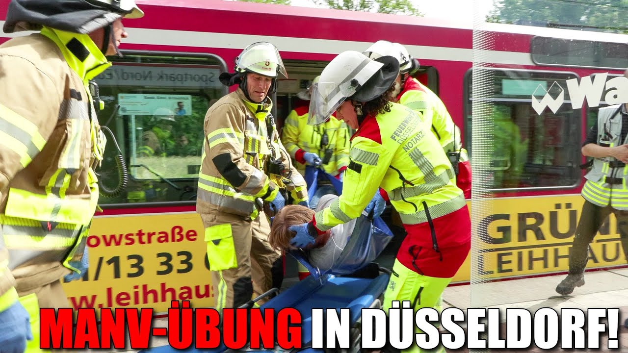 [VIELE VERLETZTE NACH ZWISCHENFALL IN U-BAHN!] - MANV-Übung in Düsseldorf am 11.06.2022 -