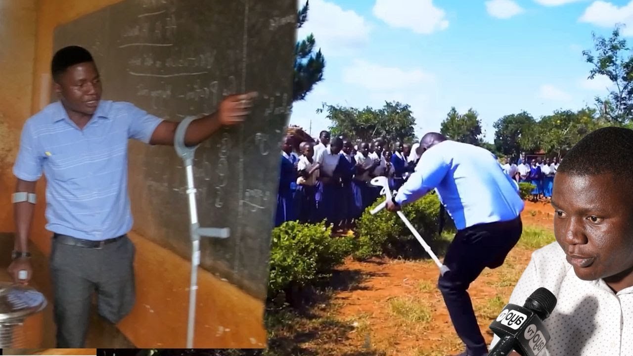 MWALIMU MLEMAVU MBOBEZI, AFUNDISHA ANACHEZA MZIKI, KIBOKO YA WANAFUNZI, ASIMULIA MAGUMU KUKATWA MGUU