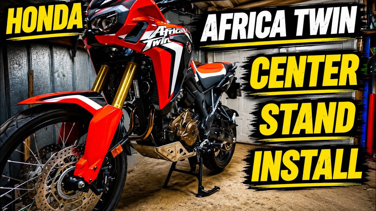 Honda AFRICA TWIN CRF1000L OEM Center Stand Install   How To