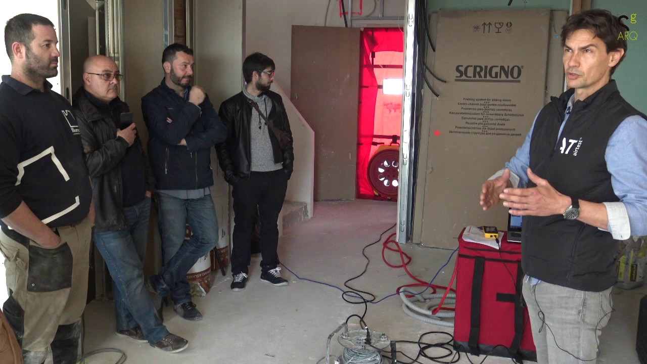 Ensayo blower door en Sitges