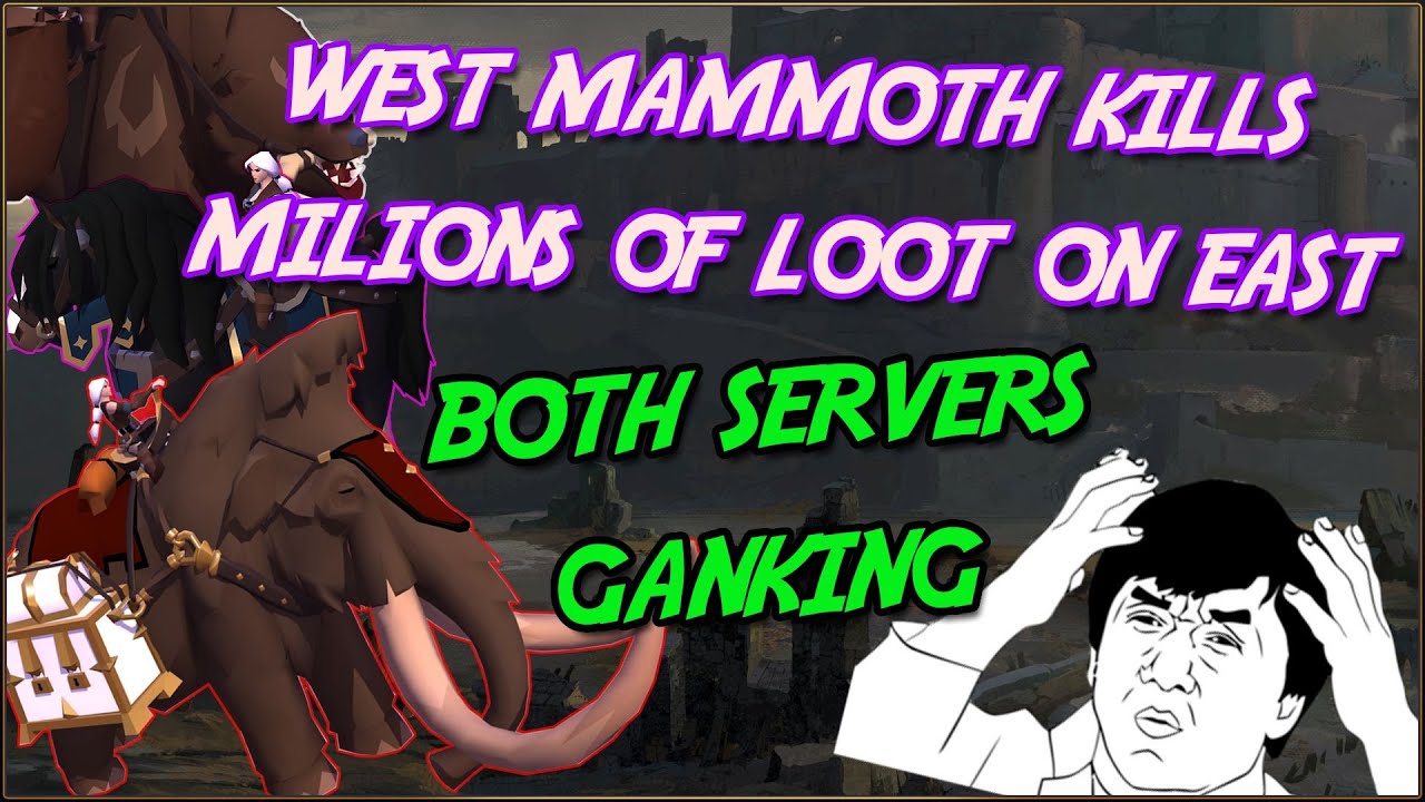 West MAMMOTHS kills and milions of loot of East - Both servers ganking -Albion Online EliteGankers