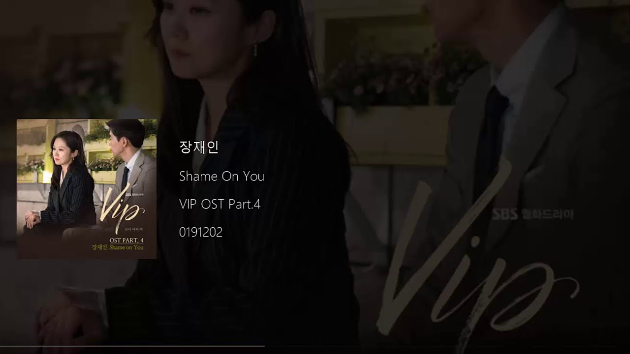 Jang Jae In - Shame on You (VIP OST Part 4) Lyrics