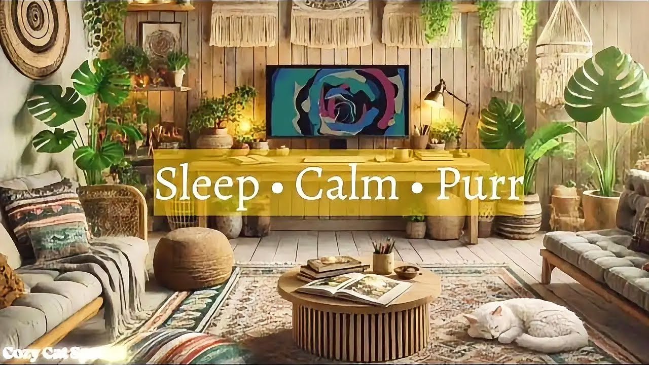 Pure Relaxing Soundscape | Bird Sounds & Cat Purring (No Music)
