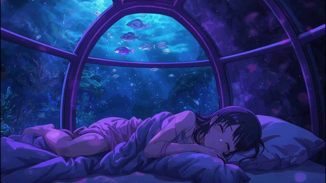 3 Hours of Deep Underwater Sleep 🌊 Muffled Ambient & Bioluminescent Ocean Ambience