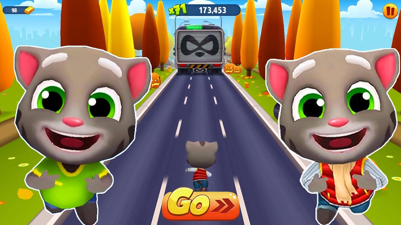 Смешные неудачи на Хэллоуин в игре Talking Tom Gold Run 🎃 Игровой процесс: Том против Босса (смеш...