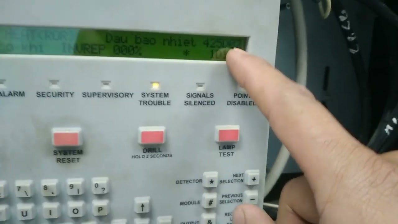 Notifier NFS-320C Fire alarm demo system test.How to remove open invrep troubles in NFS-320C Panel