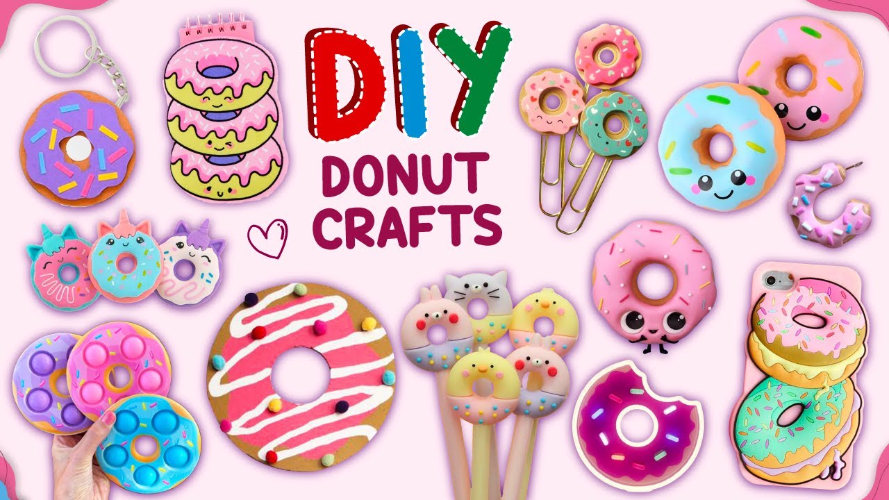 12 DIY DONUT CRAFTS - DONUT THEMED SCHOOL SUPPLIES - DECORATION and more&hellip;