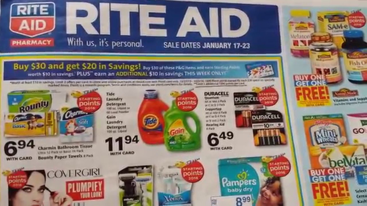 Rite Aid 1/17/16 preview couponing