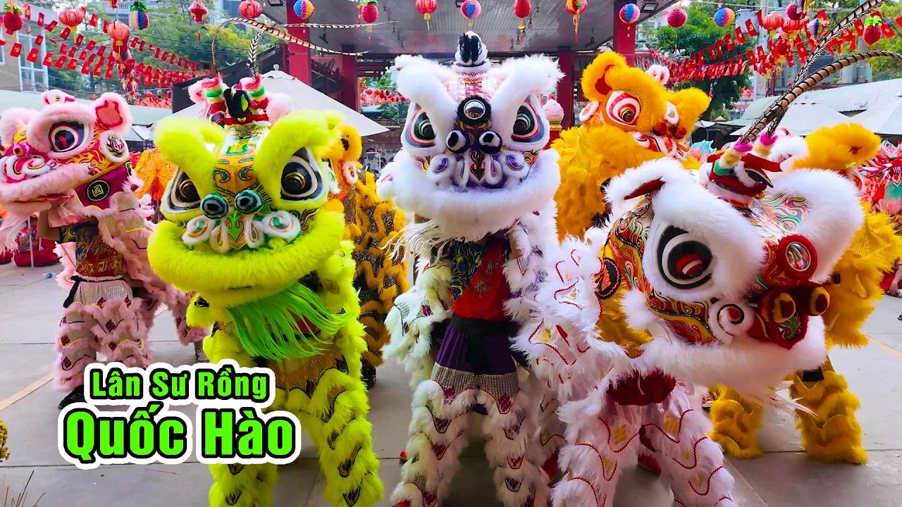 Múa Lân Sư Rồng Quốc Hào Cúng Chùa Bà Thiên Hậu Bình Dương nhân dịp Khai Quang Điểm Nhãn 2026