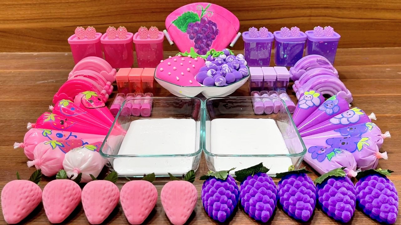 Slime Mixing Random Things Into Glossy Slime – Makeup, Clay, Beads #226