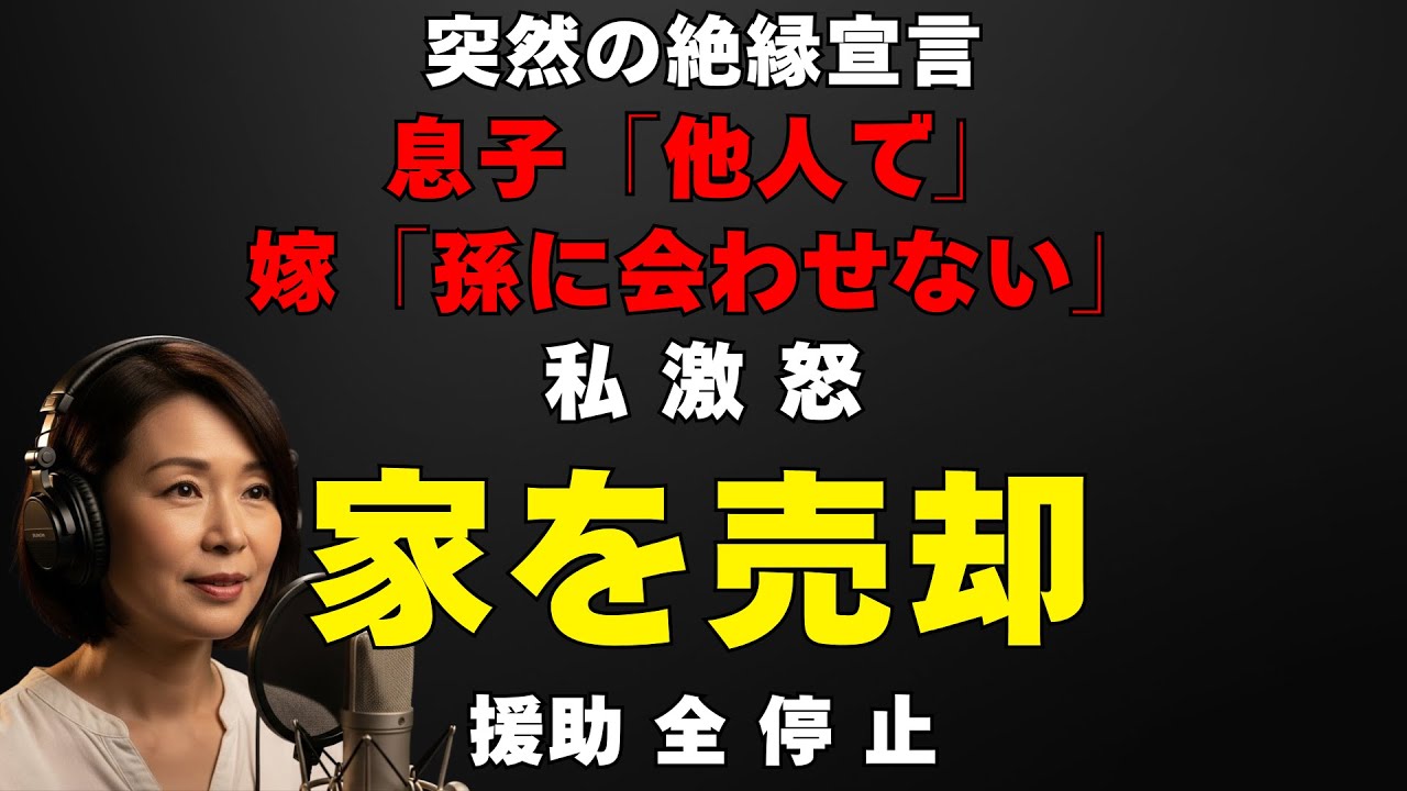 【スカッとする話】突然の絶縁宣言に激怒。家を売り援助を止めた1ヶ月後の結末