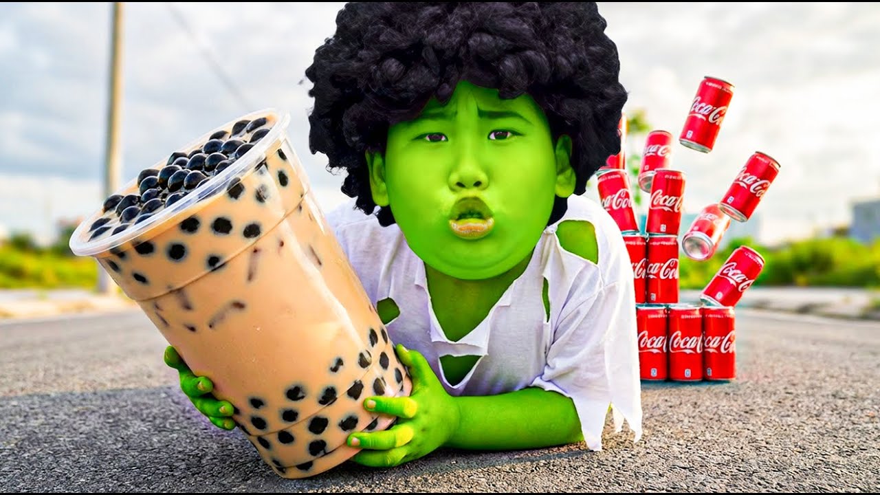 Avengers Scary Teach vs Pac-Man IRL! Superhero Challenges: Race, Bowling & Mukbang for Bubble Tea