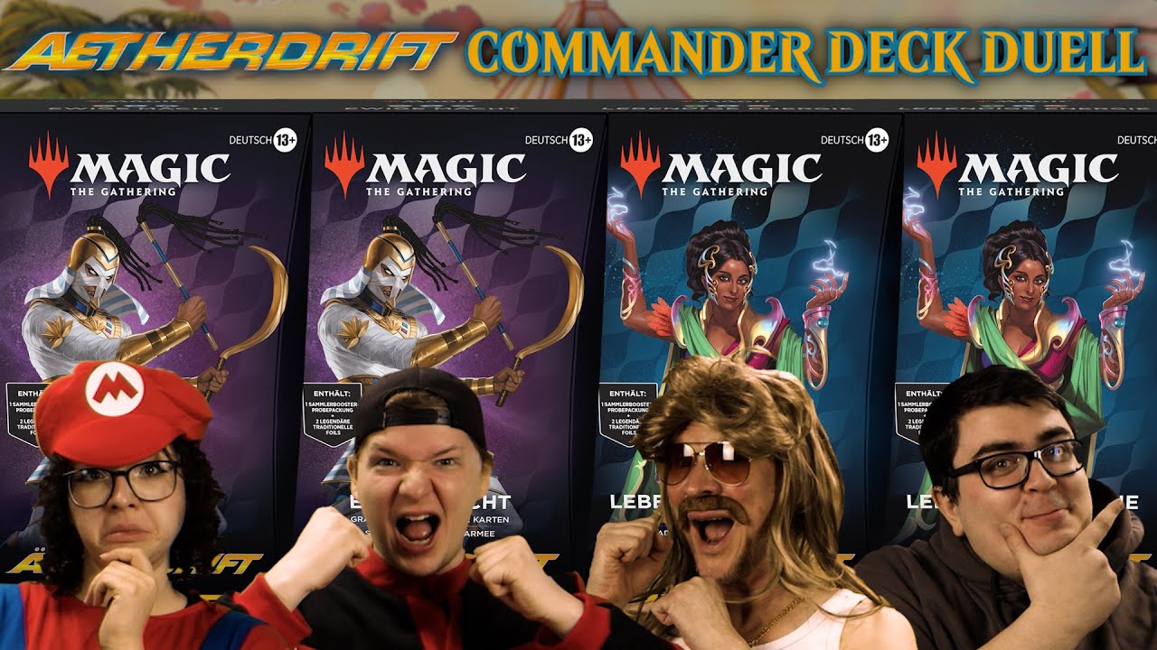 MTG Aetherdrift Commander Deck Tutorial Match | Magic the Gathering spielen lernen | Trader Duel