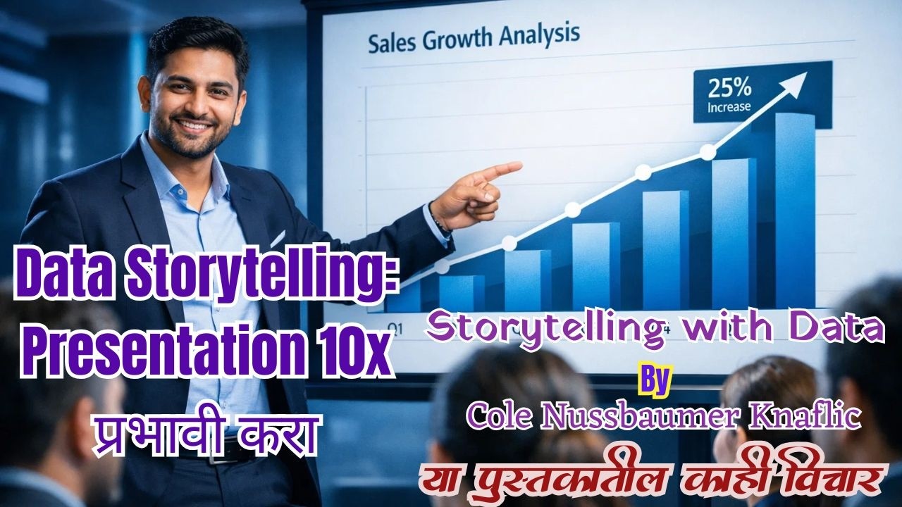 Presentation 10X प्रभावी करा STORYTELLING WITH DATA MARATHI BOOK SUMMARY #booksummarymarathi #speak